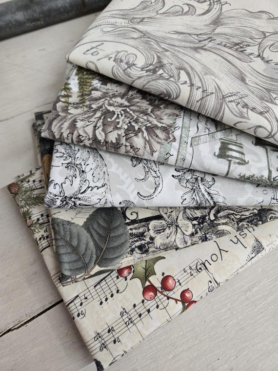 Collage...HALF Yard bundle...3 Sisters...Moda Fabrics...5 prints