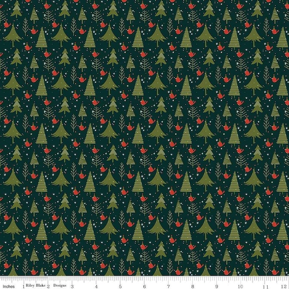 Christmas Is in Town...Trees...C14744-FOREST......Sandy Gervais...Riley Blake Designs