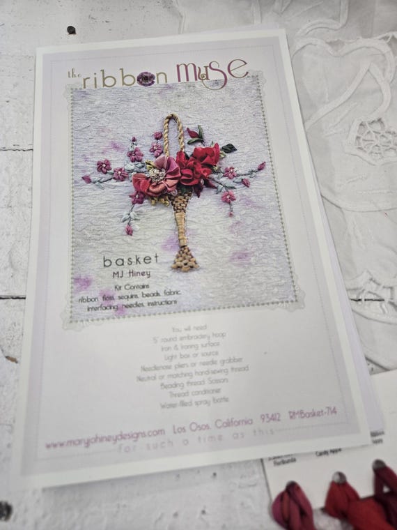 Basket...MJ Hiney...the Ribbon Muse...complete kit with instructions
