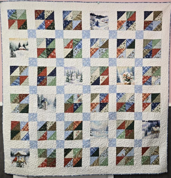 Countryside Winter kit...designed by Mickey Zimmer...featuring 2026 Quilt Minnesota Shop Hop fabrics