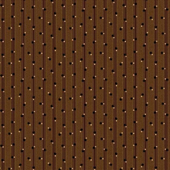 Colorful Coordinates and Stashing Stripes...Star Stripe...R171457D BROWN...Pam Buda...Marcus Fabrics
