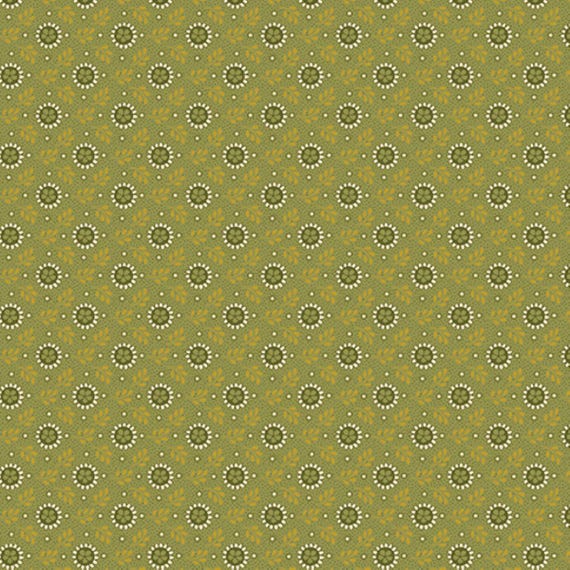 Christmas at Home...16721M-43 Tiny Daisy...Green...April Cornell...Benartex