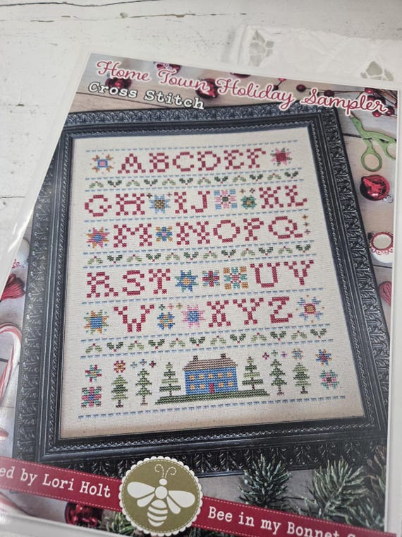 Home Town Holiday Sampler Cross Stitch...Lori Holt...Bee in My Bonnet...cross stitch chart...it's sew emma stitchery
