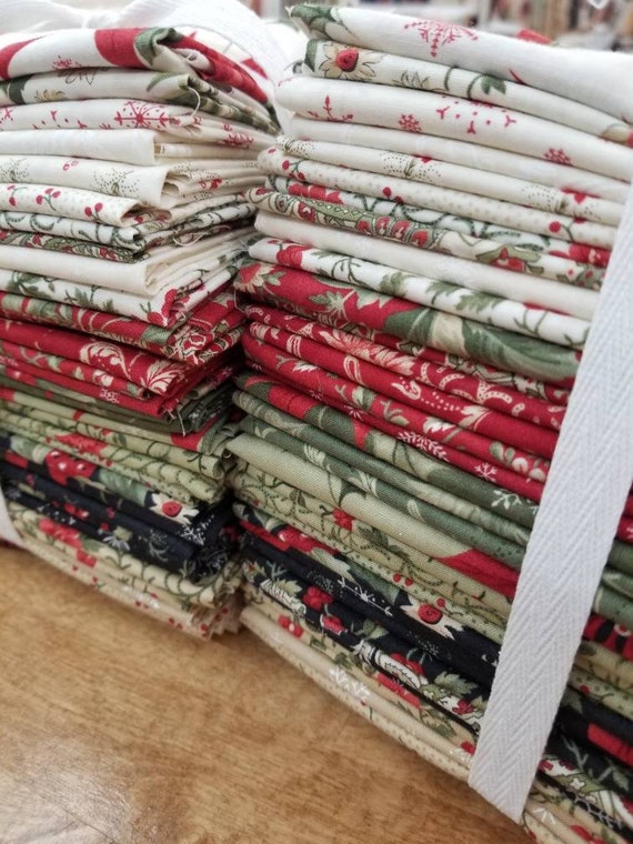 Poinsettia Plaza fat quarter bundle by 3 Sisters for Moda Fabrics