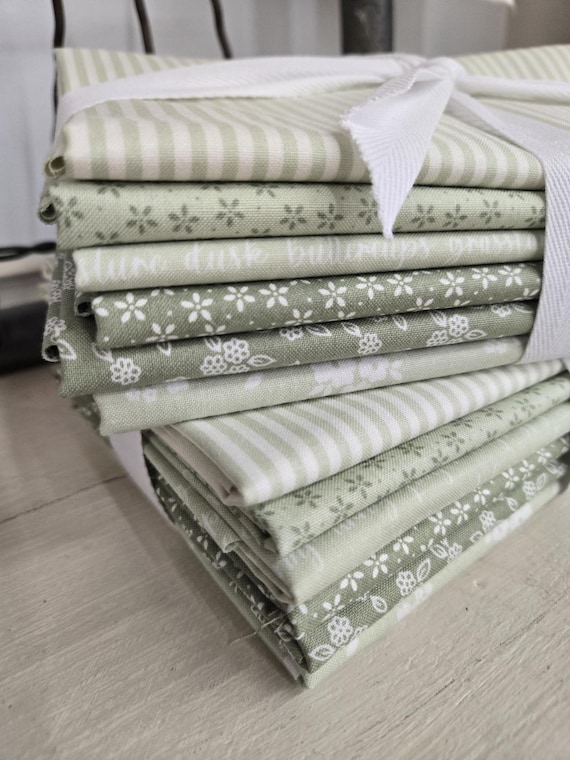 Pastel Prairie...Pear & Grass HALF Yard Bundle...Heather Briggs of My Sew Quilty Life...Moda Fabrics...6 prints