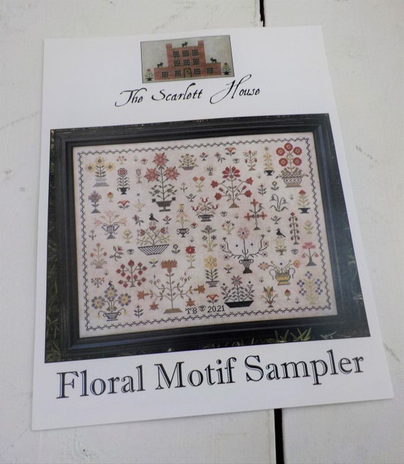 Floral Motif Sampler by The Scarlett House...flower cross stitch