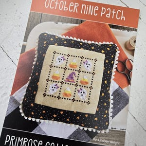 Nine Patch Series...October...Lindsey Weight for Primrose Cottage Stitches...cross stitch chart