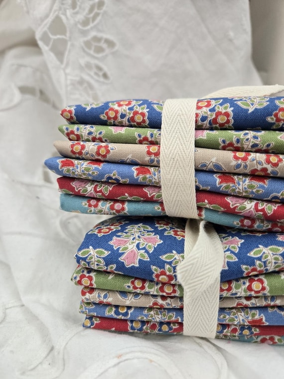 Jubilee Farm Flowers Blender...fat 8th bundle...a Tilda Collection designed by Tone Finnanger...6 prints