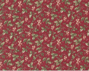 Poinsettia Plaza Crimson 44294 12 by 3 Sisters for Moda Fabrics