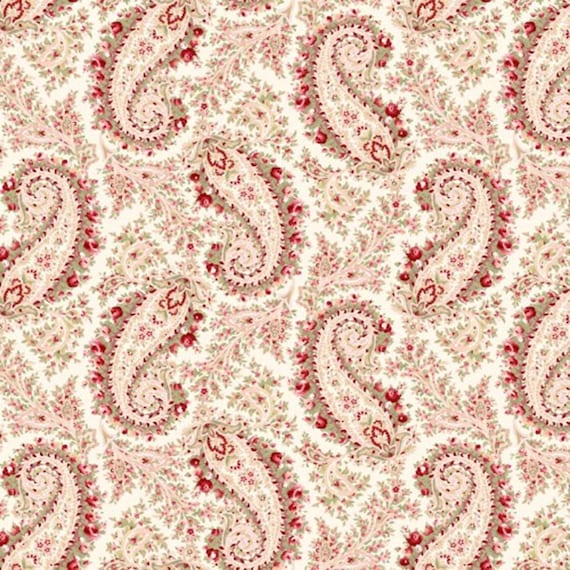 American Beauty, Paisley Rose Cream MAS10251-E by Robyn Pandolph Saxty...designed for Maywood Studio