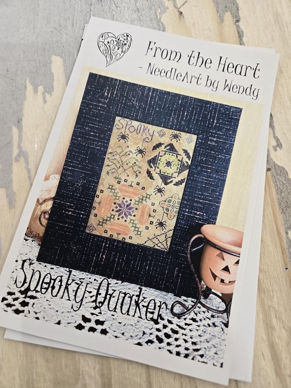 Spooky Quaker...From the Heart--NeedleArt by Wendy...cross stitch chart...Quaker Series