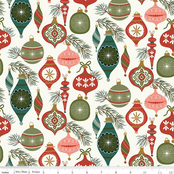 Christmas Is in Town...Ornaments...C14741-CREAM......Sandy Gervais...Riley Blake Designs