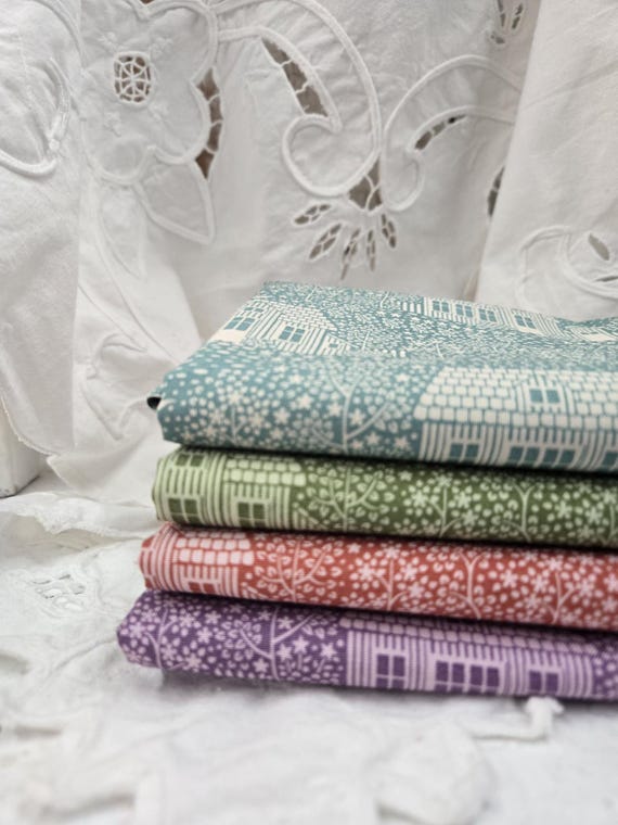 My Neighborhood...Hometown...HALF YARD Bundle...a Tilda Collection...by Tone Finnanger...4 Prints