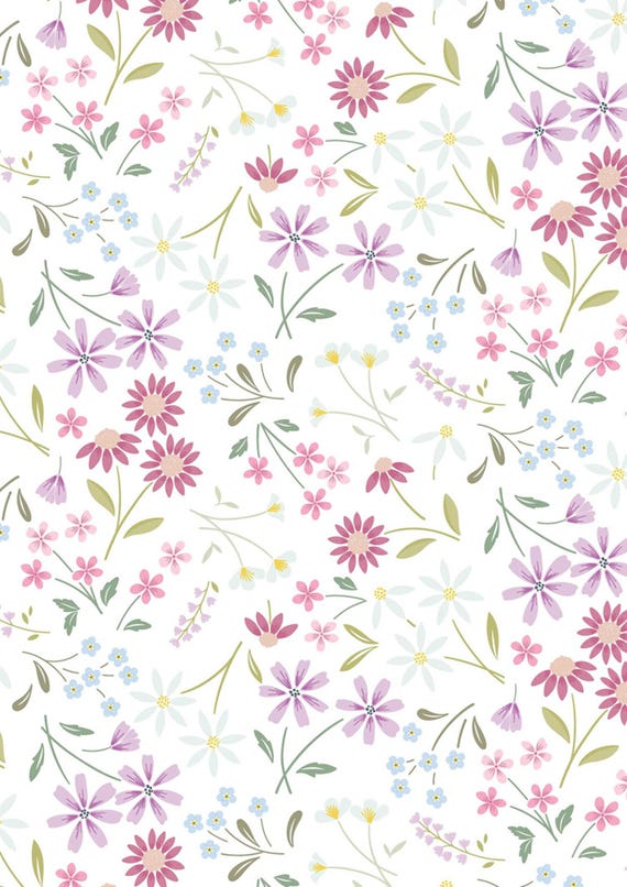 Pressed Flower Collection...Sleeping Bloom...White...CC51.1...Cassandra Connolly...Lewis & Irene