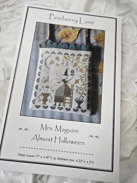 Mrs. Maguire...Almost Halloween...Pineberry Lane...cross stitch chart