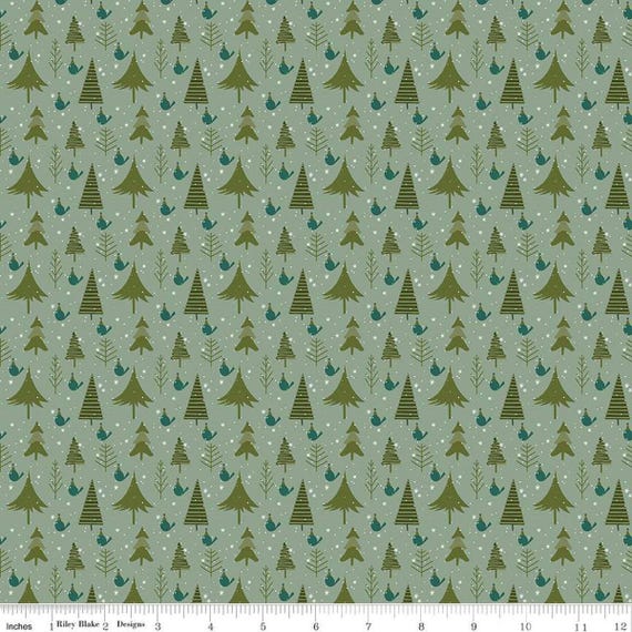 Christmas Is in Town...Trees...C14744-SAGE......Sandy Gervais...Riley Blake Designs