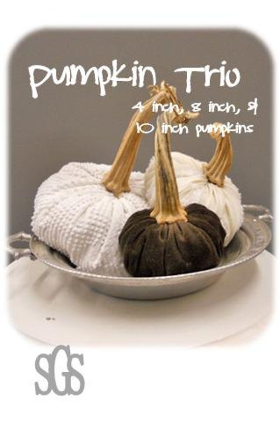 PDF Pumpkin Trio pattern by Mickey Zimmer for Sweetwater Cotton Shoppe