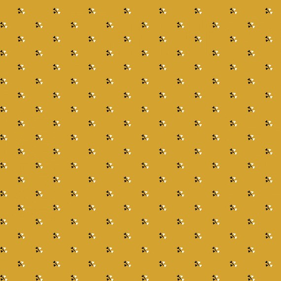 Woof And Warp...Hearts...R311127D-GOLD...Sheryl Johnson...Marcus Fabrics