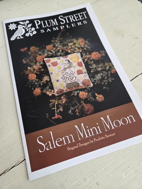 Salem Mini Moon...Plum Street Samplers...cross stitch chart...Halloween