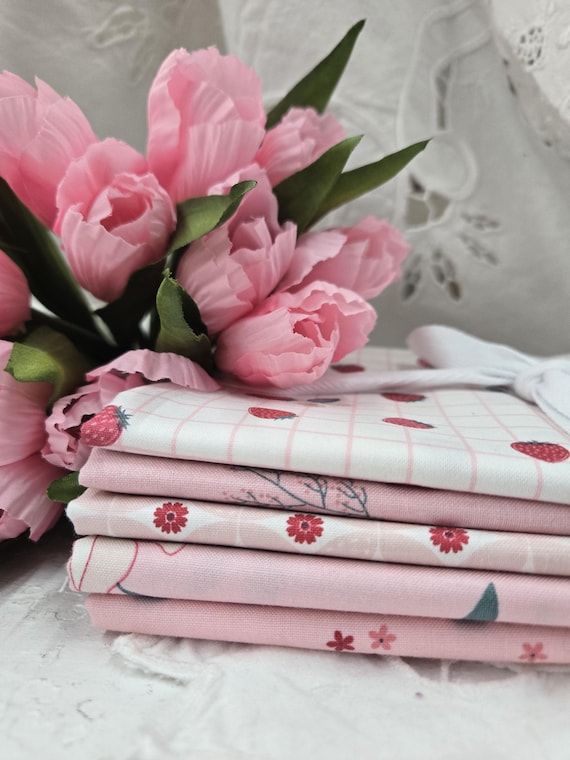 Berry Market...Frosting and Ballerina HALF YARD Bundle...Beverly McCullough...Riley Blake Designs...5 prints