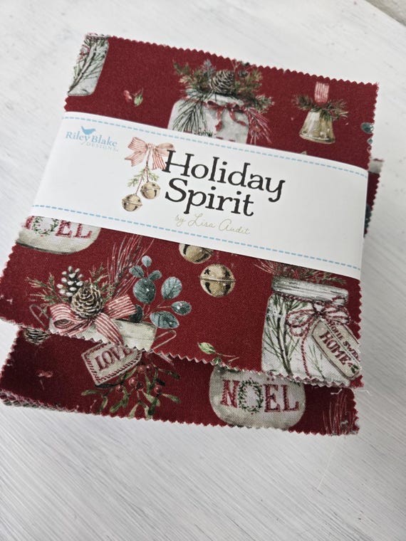 Holiday Spirit...5 Inch Stacker...Lisa Audit...Riley Blake Designs...42 squares