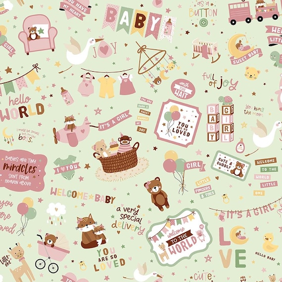 Baby Girl...C16770-MINT...Lori Whitlock...Riley Blake Designs