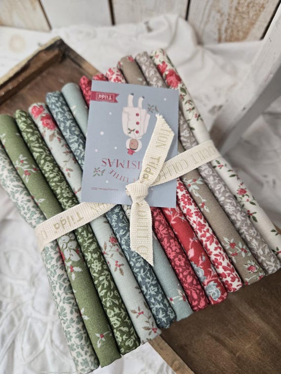 Merry Little Christmas...Fat Quarter Bundle...Eve & Noel Blenders...Tilda Autumn 2025...Tone Finnanger...12 prints