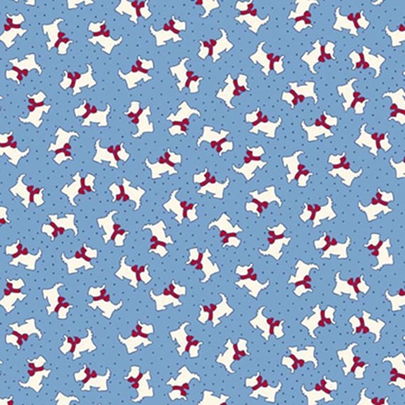 Aunt Grace...R351535D blue...scottie...Judie Rothermel...Marcus Fabrics