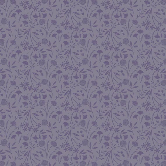 Evenfall...Floral Dusk Dusky Purple CC45-3...Cassandra Connolly...Lewis & Irene