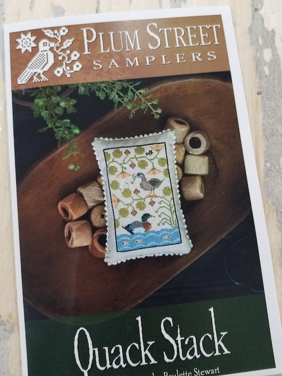 Quack Stack by Plum Street Samplers...cross stitch pattern, duck cross stitch