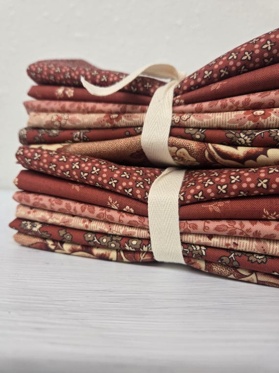 Miss Mollie 1850-1890...Red FQ Bundle...Betsy Chutchian...Moda Fabrics...6 prints