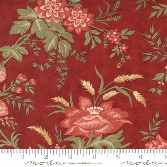 Rendezvous Crimson 44300 13 by 3 Sisters for Moda Fabrics