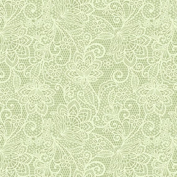 My Victorian Garden...Green 3417-66...designer Mary Jane Carey...Henry Glass...pastel