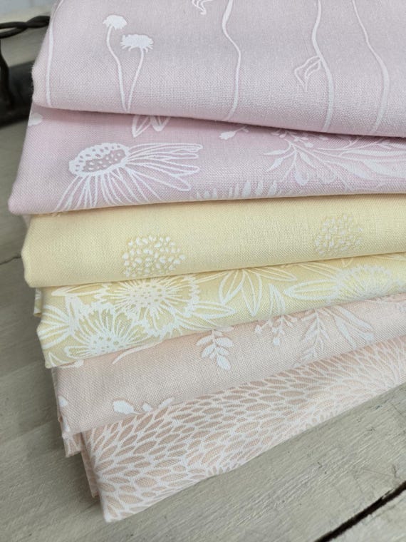 Alabaster Hues...Warm Palette...HALF Yard Bundle...Vanessa Lillrose & Linda Fitch...Robert Kaufman...6 prints