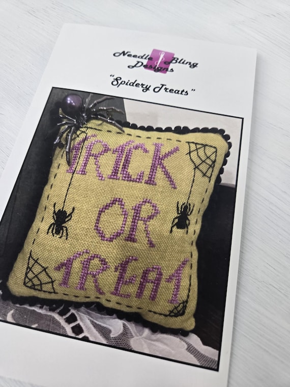 Spidery Treats...Needle Bling Designs...cross stitch chart...Halloween