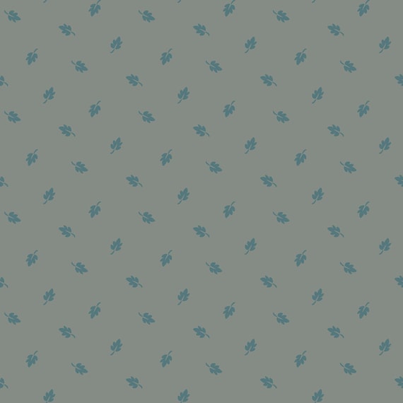 Midnight Bloom....MAS11267-KQ...Gray/Teal...Falling Leaves...Maywood Studio