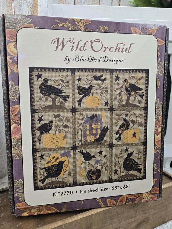 Wild Orchid...The Raven...Blackbird Designs...Moda Fabrics...Boxed Kit