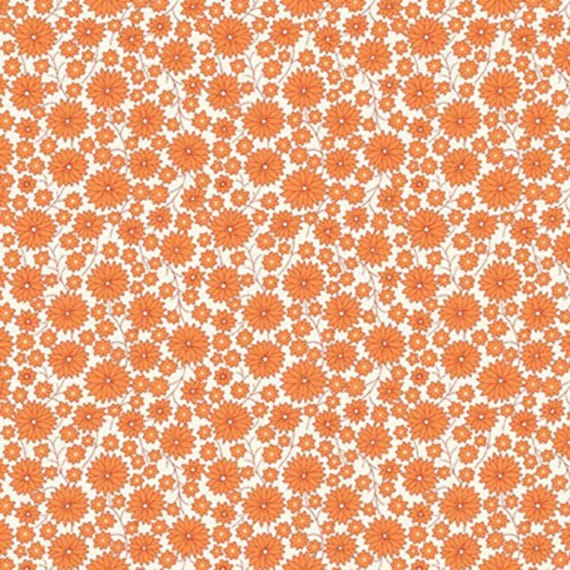 Aunt Grace...R351525D orange...garden...Judie Rothermel...Marcus Fabrics