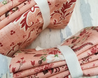 Dinah's Delight 1830-1850 Sweet Pink fat quarter bundle designed by Betsy Chutchian for Moda Fabrics