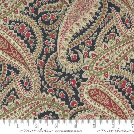 Poinsettia Plaza Ebony 44292 15 by 3 Sisters for Moda Fabrics