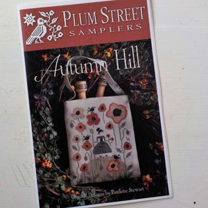 Autumn Hill by Plum Street Samplers...cross stitch pattern, autumn cross stitch