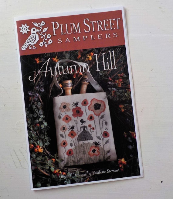 Autumn Hill by Plum Street Samplers...cross stitch pattern, autumn cross stitch