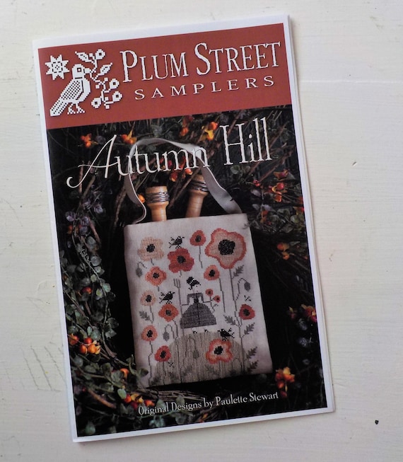 Autumn Hill by Plum Street Samplers...cross stitch pattern, autumn cross stitch