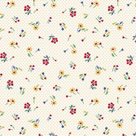 Aunt Grace...R360762D cream...blooms...Judie Rothermel...Marcus Fabrics