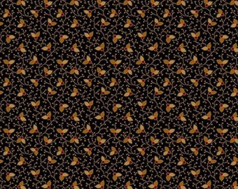 Butternut and Peppercorn R170525-BLACK by Pam Buda for Marcus Fabrics