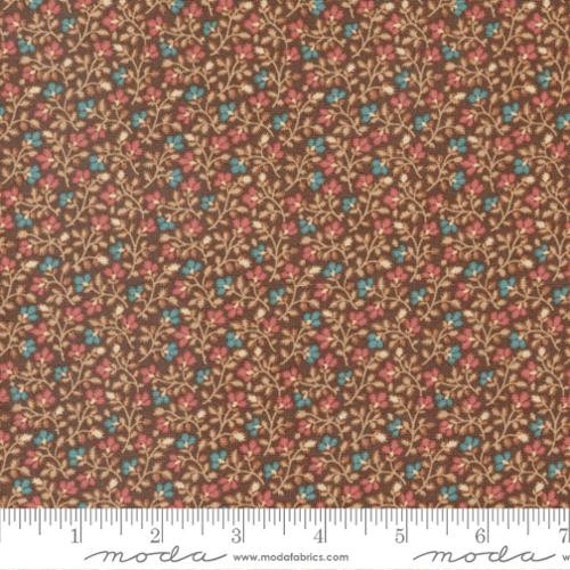 Dinah's Delight 1830-1850 Dark Chocolate 31676 26 designed by Betsy Chutchian for Moda Fabrics