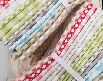 Gingham Dreams...featuring 15 Brenda Riddle Ginghams...15 fat quarters