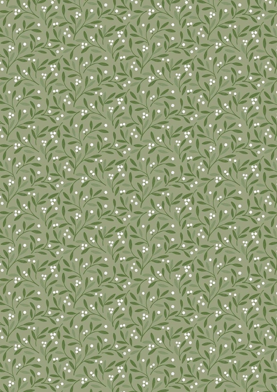 Winter's Garden...CC75.2...Mistletoe Charms...light green pearlescent...Cassandra Connolly...Lewis & Irene