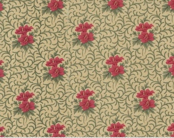 Poinsettia Plaza Parchment 44295 21 by 3 Sisters for Moda Fabrics