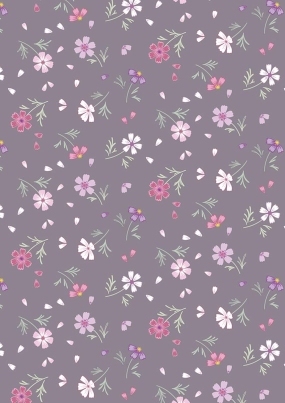 Pressed Flower Collection...Floral Affections...Light Charcoal Grey...CC53.3...Cassandra Connolly...Lewis & Irene